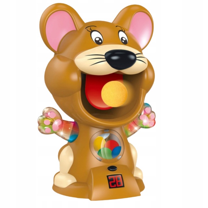 GRA ZRĘCZNOŚCIOWA MYSZ STRZELANIE DO CELU PISTOLET KULKI PREZENT DLA DZIECI