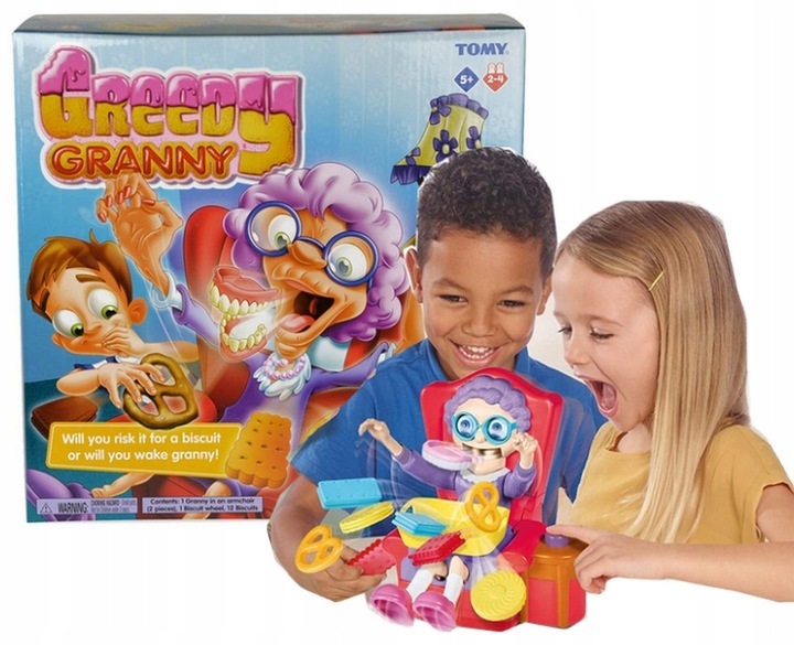 GRA ZRĘCZNOŚCIOWA ŁAKOCIE CHCIWEJ BABCI /TOMY/