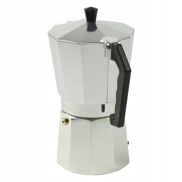 KAWIARKA ALUMINIOWA 450 ml 9 filiżanek SREBRNA DO KAWY + GRATIS