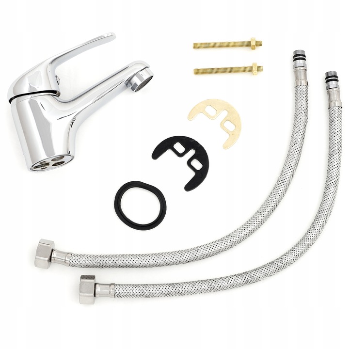 BATERIA UMYWALKOWA ŁAZIENKOWA STOJĄCA KRAN DO UMYWALKI STAŁA WYLEWKA CHROM