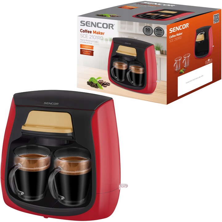 Ekspres do Kawy Przelewowy Sencor SCE 2101RD 500W