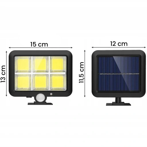 LAMPA SOLARNA HALOGEN LED REFLEKTOR COB CZUJNIK RUCHU ZMIERZCHU