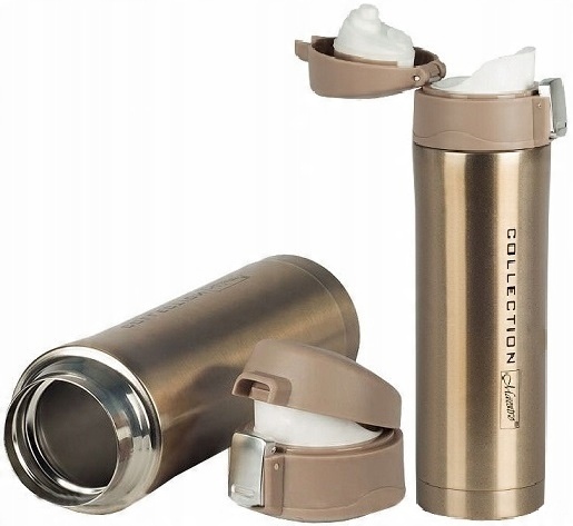 Elegancki Niebieski KUBEK TERMICZNY 450ml TERMOS Stalowy Bidon Maestro Blue