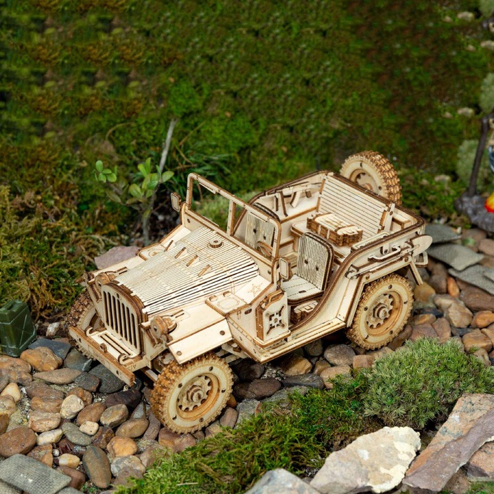 ROBOTIME Drewniane Puzzle Model 3D DIY - Zabytkowe Auto Samochód