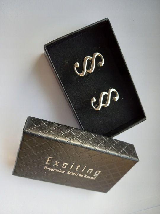 Spinki do mankietów EXC PARAGRAF Prezent dla Radcy Prawnika w pudełku