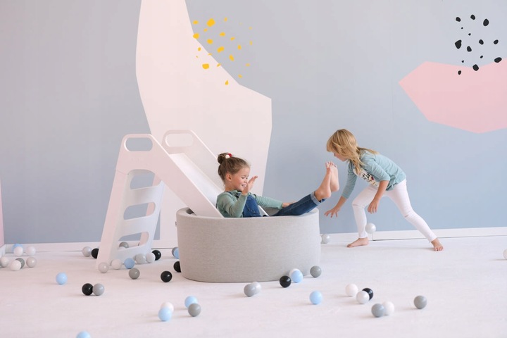 Suchy Basen z Kulkami 90x30 Basen Piankowy Szary Smart 200 piłek MISIOO