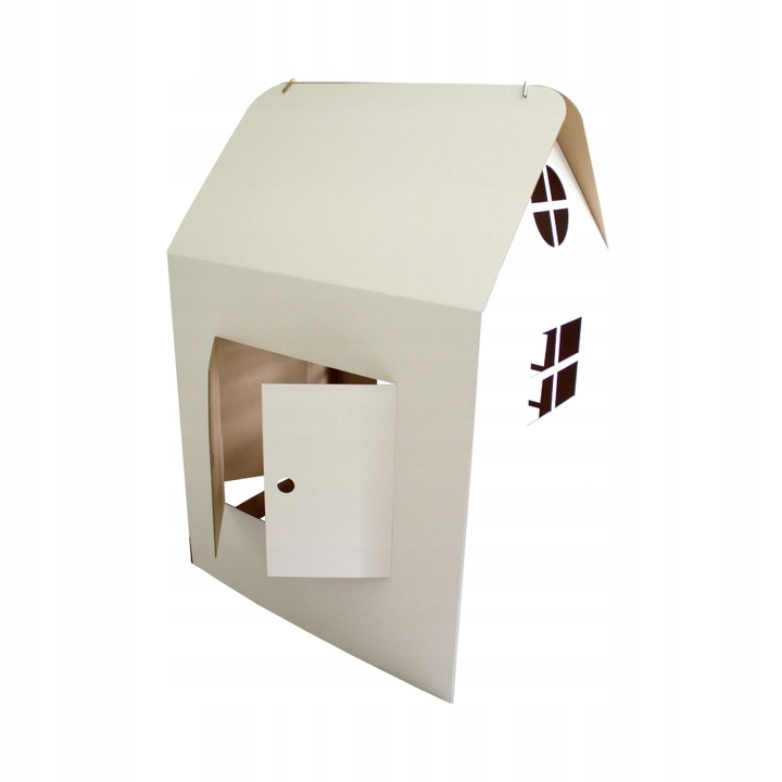 DOMEK DLA DZIECI Z TEKTURY DO MALOWANIA