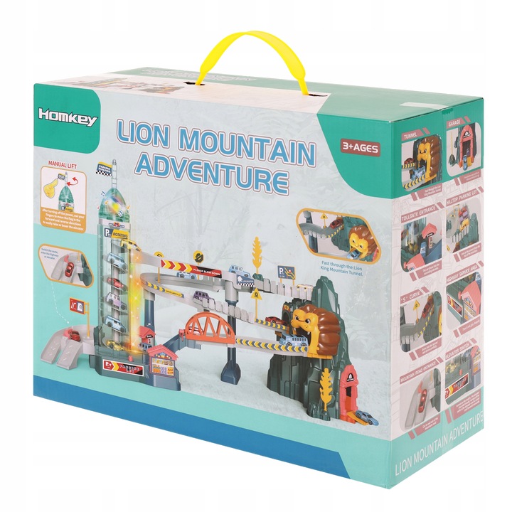 TOR WYŚCIGOWY JASKINIA LWA TOR SAMOCHODOWY ZESTAW 4 AUTKA