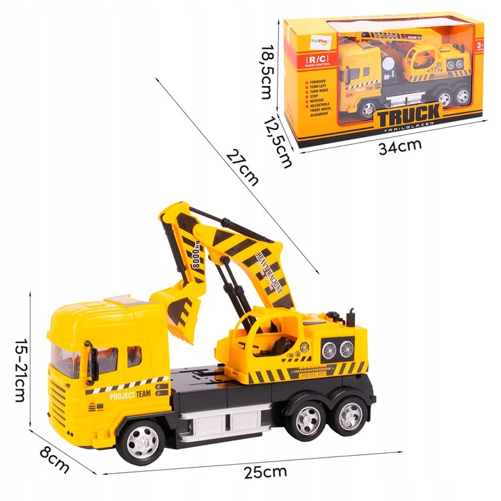 CIĘŻARÓWKA SAMOCHÓD KOPARKA RC ZDALNIE STEROWANY AUTO NA PILOTA DLA DZIECI