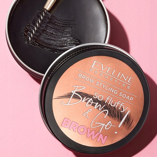 Mydełko Do Stylizacji Brwi Brązowe Eveline Brow & Go So Fluffy