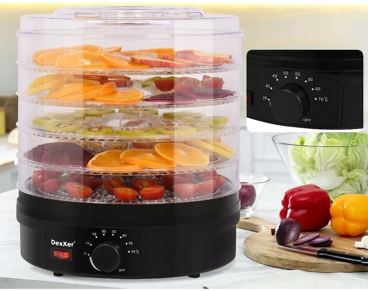 SUSZARKA DO GRZYBÓW OWOCÓW WARZYW SPOŻYWCZA DUŻA 5 SIT 4 CM 500W ŻYWNOŚCI