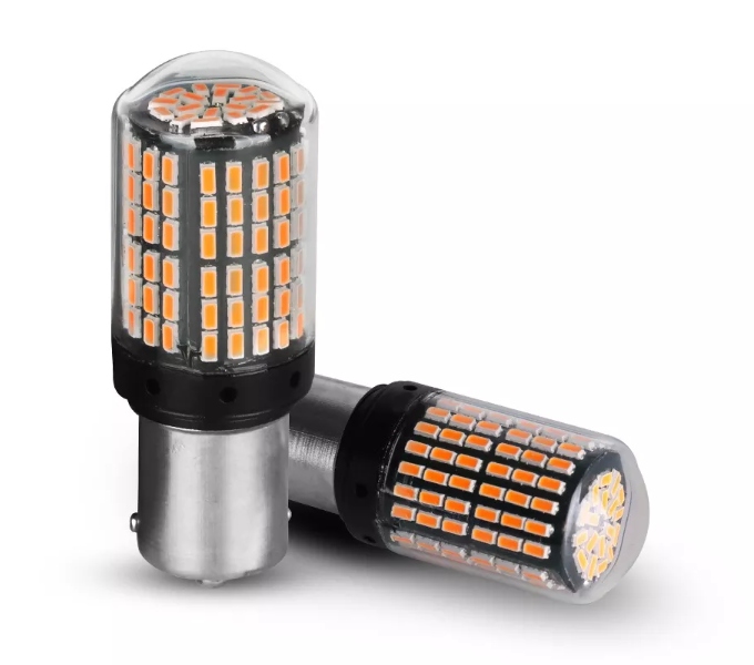 ŻARÓWKI LED BAU15S KIERUNKOWSKAZY POMARAŃCZOWE CAN
