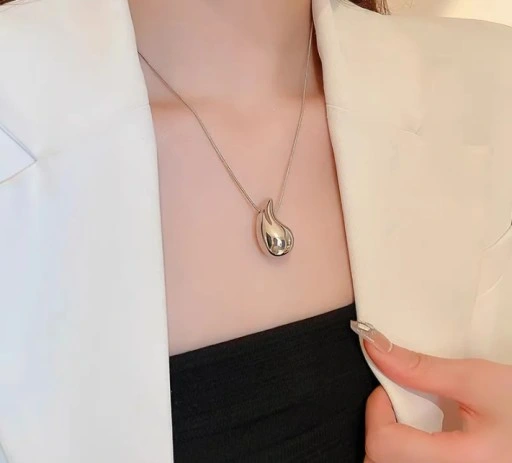 Naszyjnik łańcuszek srebrny KROPLA łezka