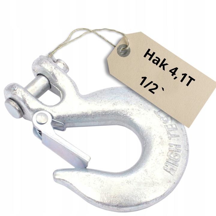 Hak do liny wyciągarki karabińczyk z szeklą zabezpieczeniem WCIĄGARKI 4,1T