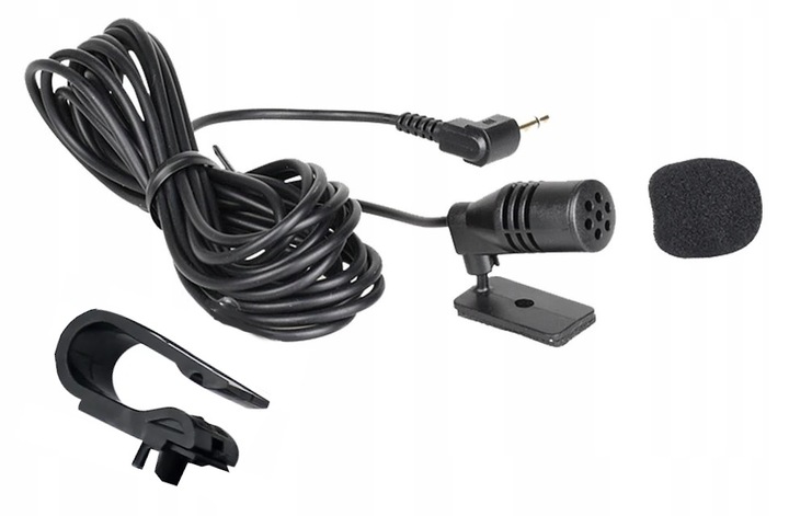 MIKROFON SAMOCHODOWY DO RADIA Z KLIPSEM 2,5 METRA JACK 3,5MM