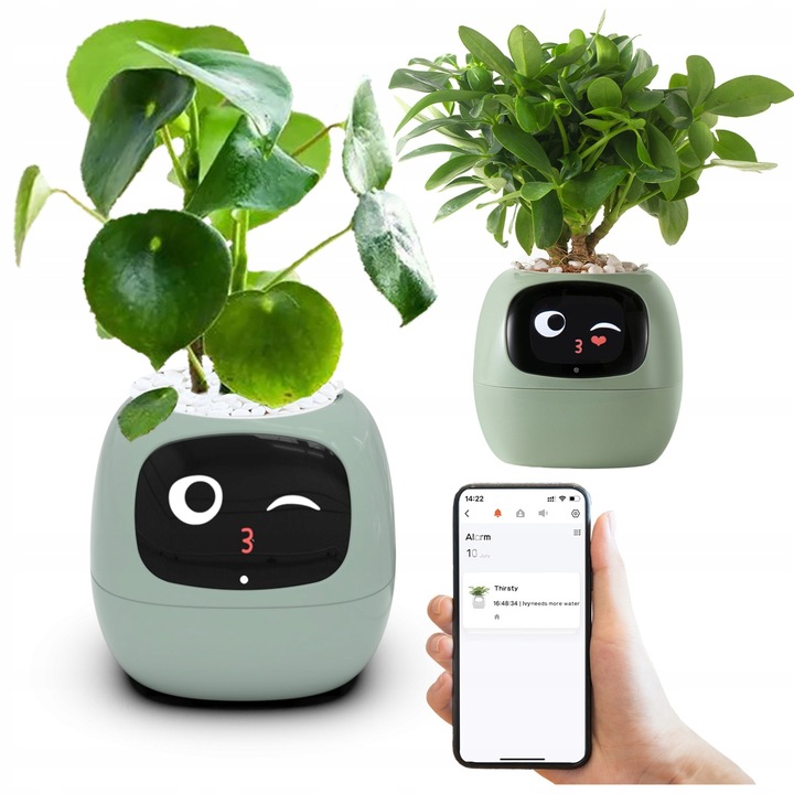 Inteligentna doniczka IVY SMART PLANTER osłonka na donicę PLANTSIO ZIELONA