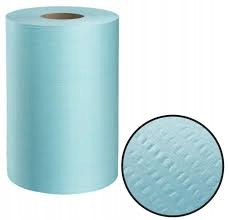 Czyściwo włókninowe krepowane turkusowe 30x38, 350 listków waga 2,2kg ROLKA