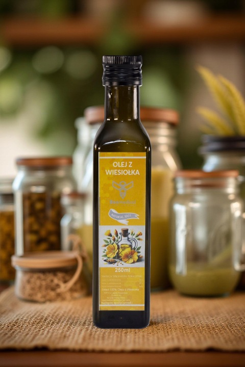 Olej z Nasion Wiesiołka Wiesiołek 250ml ml Tłoczony Na Zimo Nierafinowany