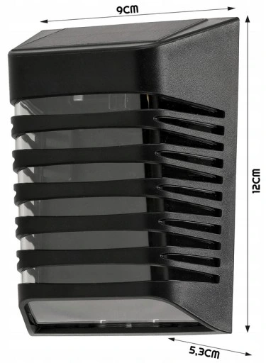 OPRAWA ELEWACYJNA SOLARNA LED SOE-2 CZARNA 4000K EC20116 ECO LIGHT