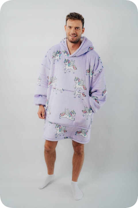 KOC BLUZA Comfy Moment Kocobluza bluzokoc Unicorn Oversize 2w1 prezent