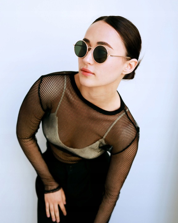 OKULARY PRZECIWSŁONECZNE LENONKI OKRĄGŁE MODNE STYLOWE SOCZEWKI FILTR UV400