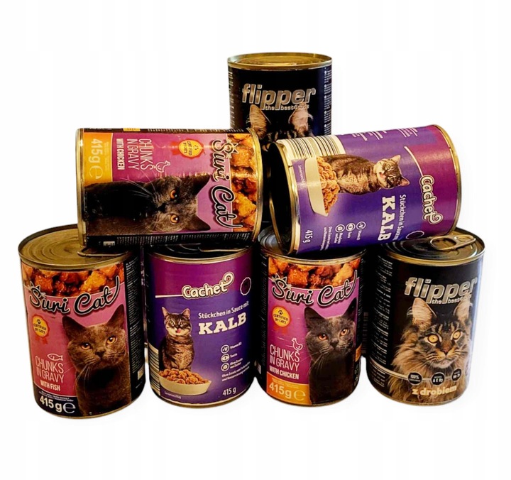 Mokra karma dla kota mix smaków 24 puszki x 415g