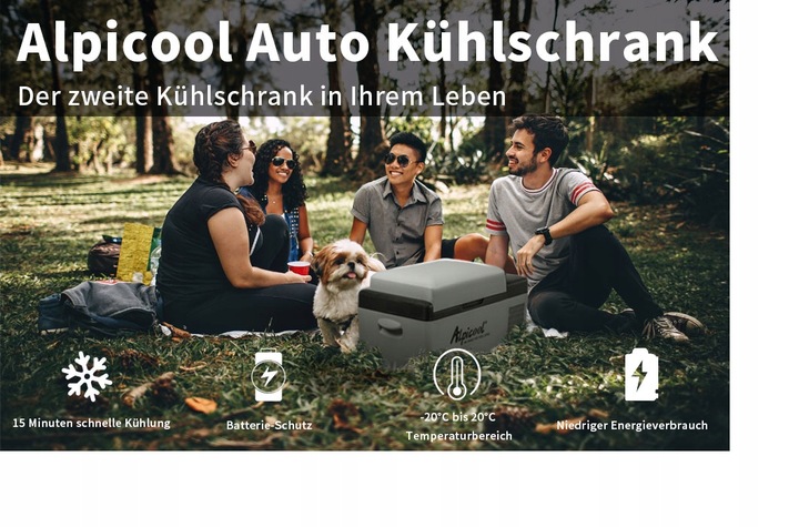 Alpicool lodówka turystyczna 12V 15 L do samochodu ciężarówki łodzi kampera