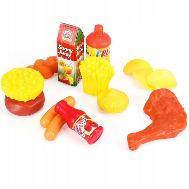 WARZYWA OWOCE PRODUKTY SPOŻYWCE DO KUCHNI DLA DZIECI PLASTIKOWE 120 el.