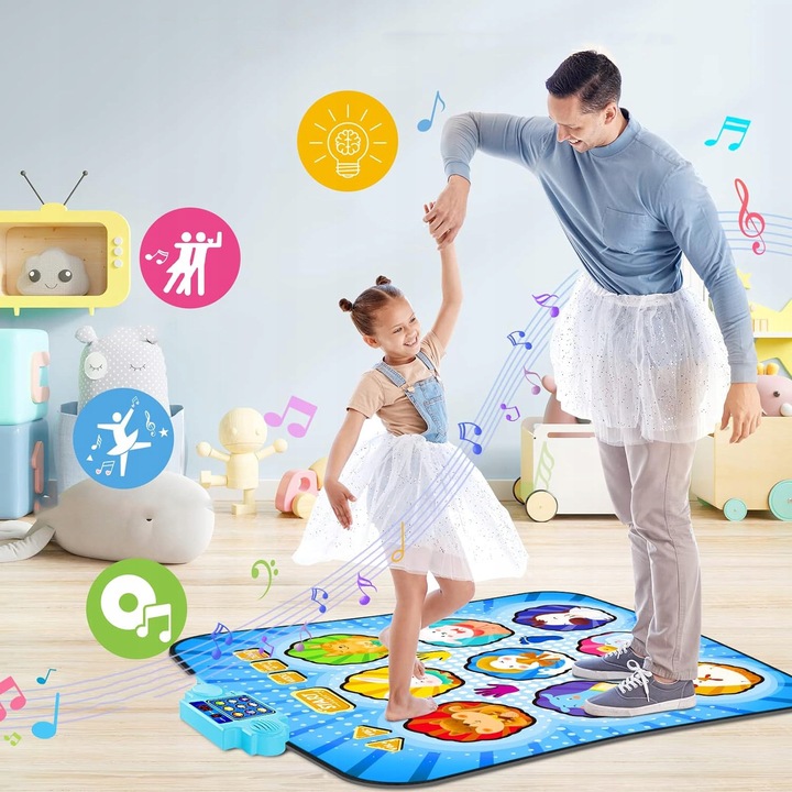 REGULOWANE OBJĘTOŚĆ TANECZNA PAD TANECZNA Z 4 TRYBAMI GRY, BEZ POŚLIZGU