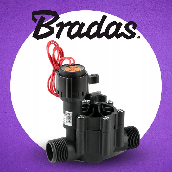 ELEKTROZAWÓR Z REGULACJĄ PRZEPŁYWU DO NAWADNIANIA OGRODU 2x GZ 1 CAL BRADAS