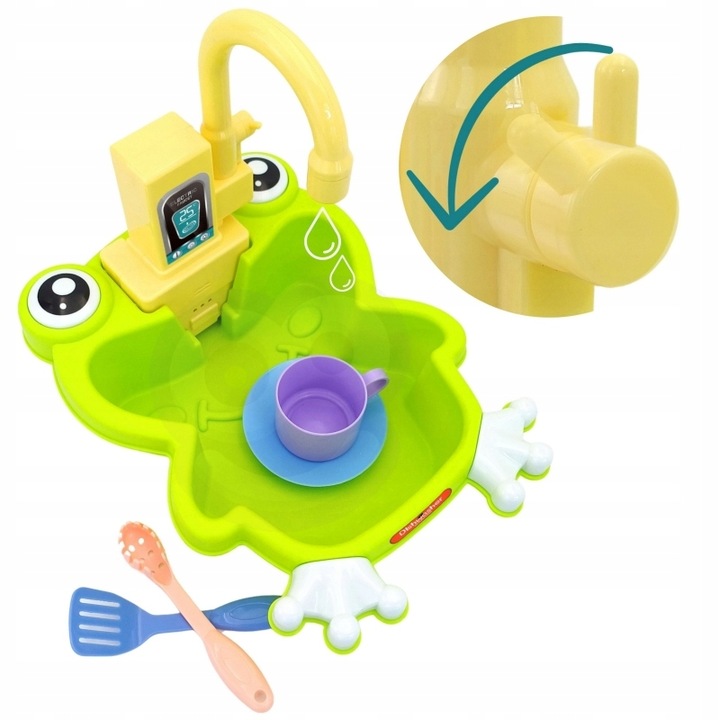 ZLEWOZMYWAK ZLEW DLA DZIECI KUCHNIA Z WODĄ INTERAKTYWNY KRAN PRAWDZIWA WODA