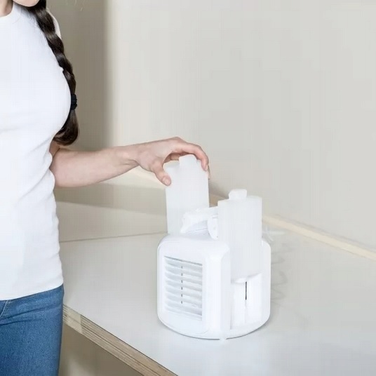 PRZENOŚNY KLIMATYZATOR NAWILŻACZ Powietrza WENTYLATOR LAMPKA 7 KOLORÓW LED