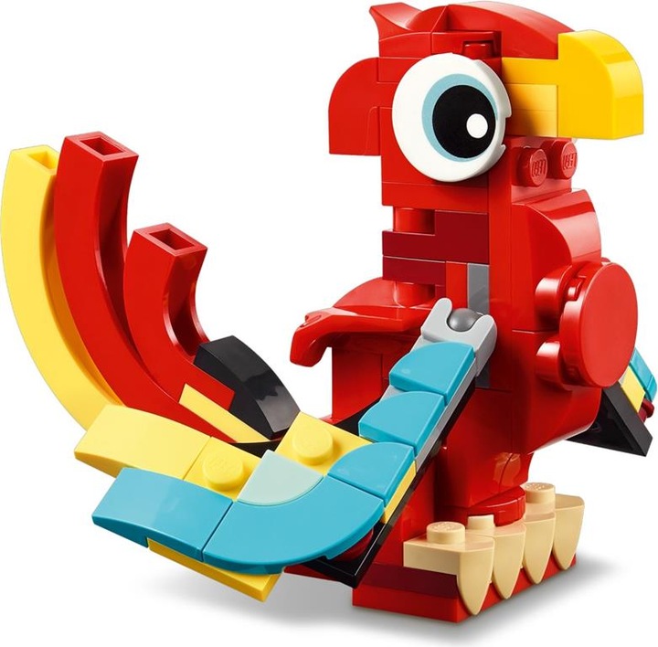 KLOCKI LEGO | CREATOR 31145 CZERWONY SMOK 3 W 1 PREZENT DLA DZIECI +TOREBKA