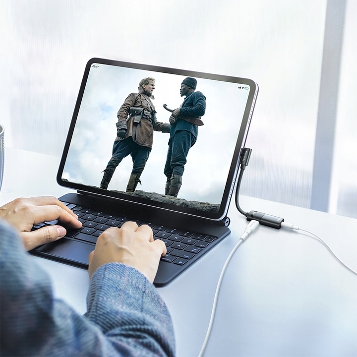 MCDODO ADAPTER USB-C MINI JACK 3,5MM PRZEJŚCIÓWKA KABEL AUX DO SAMSUNG DAC