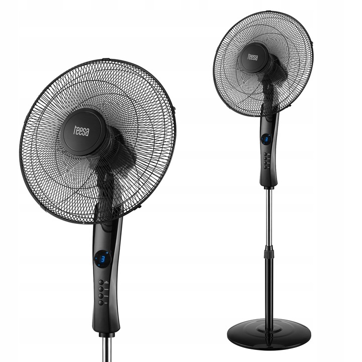 Wentylator podłogowy z sterowany pilotem, stojący TSA8024 czarny