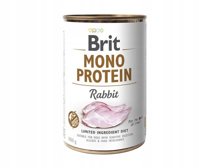 BRIT MONO PROTEIN RABBIT MOKRA KARMA MONOBIAŁKOWA DLA PSA KRÓLIK 6x400g