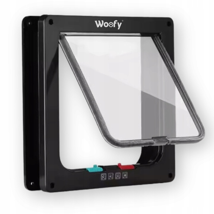 DRZWICZKI WAHADŁOWE DLA KOTA PSA DRZWI DWUSTRONNE Z KLAPĄ 4 SPOSOBY XL