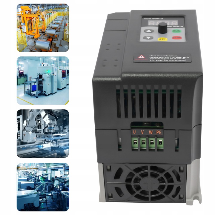 3PH 380V Sterowanie prędkością silnika fazowego VFD Inverter 2.2KW 5.8A