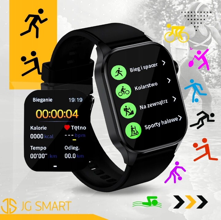 SMARTWATCH DAMSKI ZEGAREK POMIAR GLUKOZY CIŚNIENIE MENU PL ROZMOWY 2 PASKI