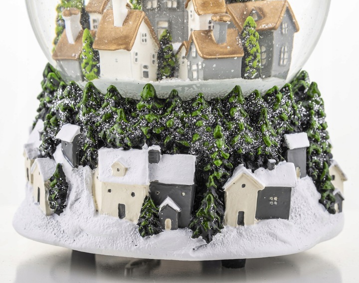 kula śnieżna z pozytywką miasto świąteczne 15 cm dekoracja zimowa PREZENT