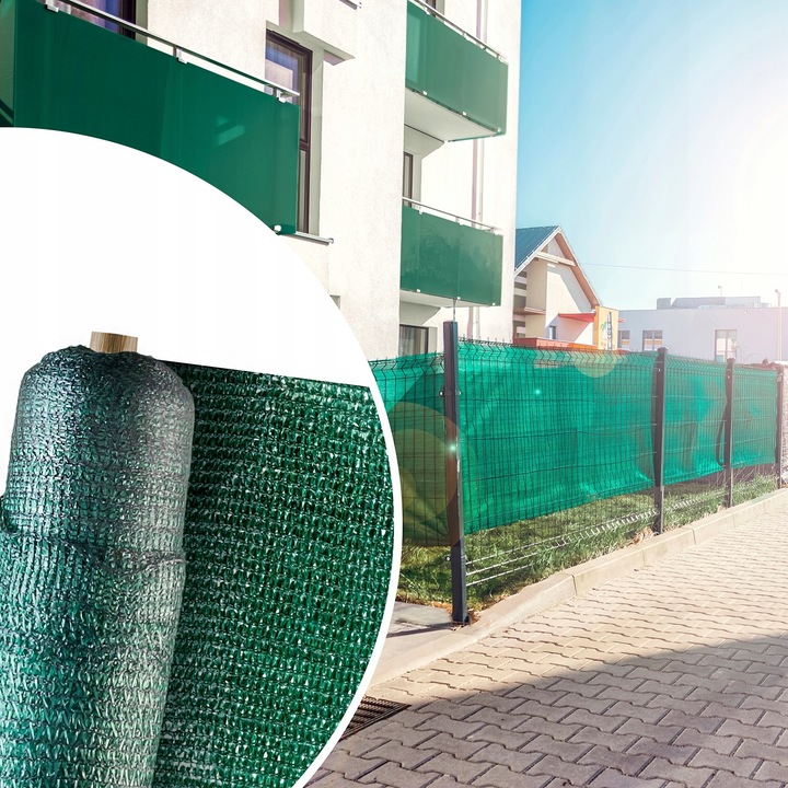 Siatka MASKUJĄCA Cieniująca ZIELONA na OGRODZENIE Płot 90% Osłona 1,5m 25m