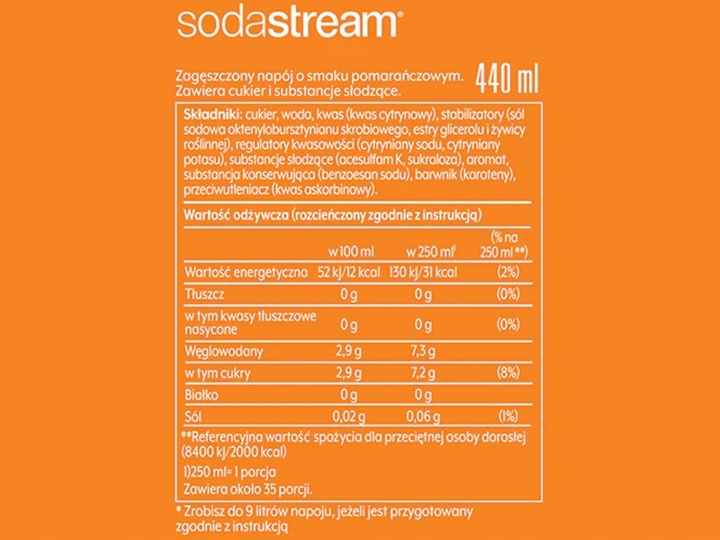 6x SYROP SODASTREAM KONCENTRAT 6 SMAKÓW DO SATURATORA 9L NAPOJU z 440ml