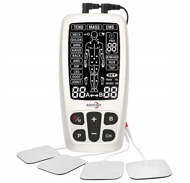 ELEKTROSTYMULATOR Mięśni RoovJoy TENS EMS MASS USB