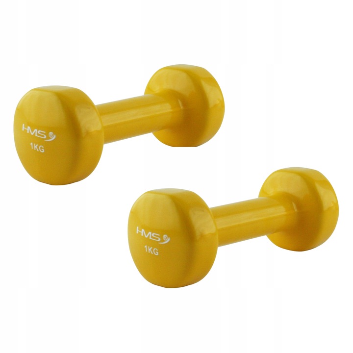 CIĘŻAREK ŻELIWNY POKRYTY WINYLEM HMS 1 kg 17023 HANTEL HANTELKA TRENING