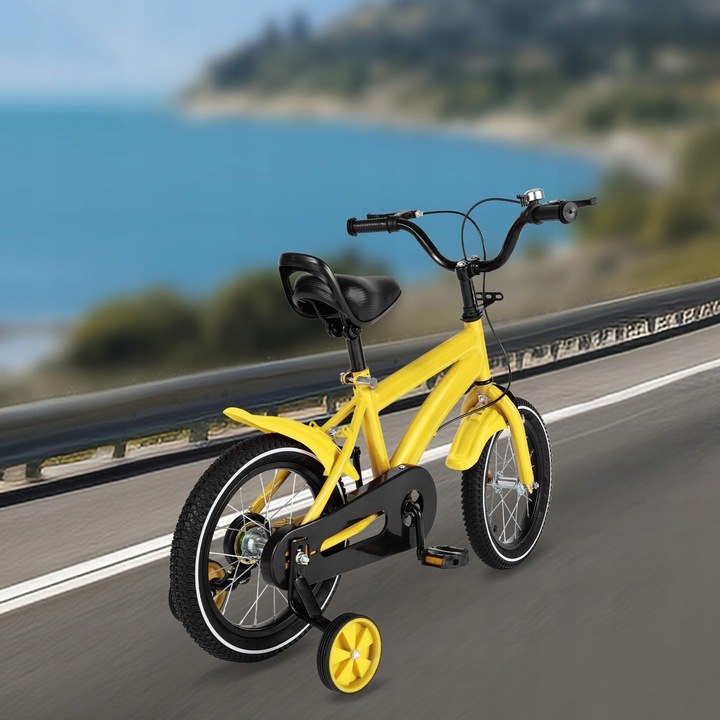 Rower dziecięcy 14 cali - żółty