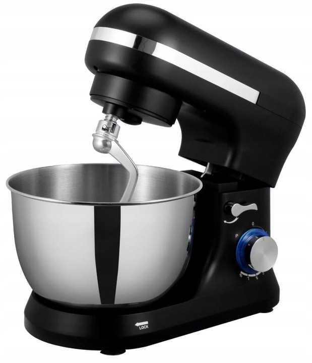 Robot Planetarny Kuchenny RUHHY 4,5L Wielofunkcyjny Mikser do Ciasta CZARNY