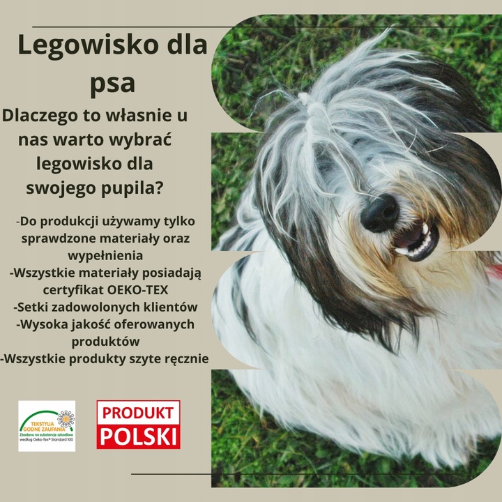 DUŻE LEGOWISKO KOJEC ŁÓŻKO DLA PSA KOTA 75x65 cm