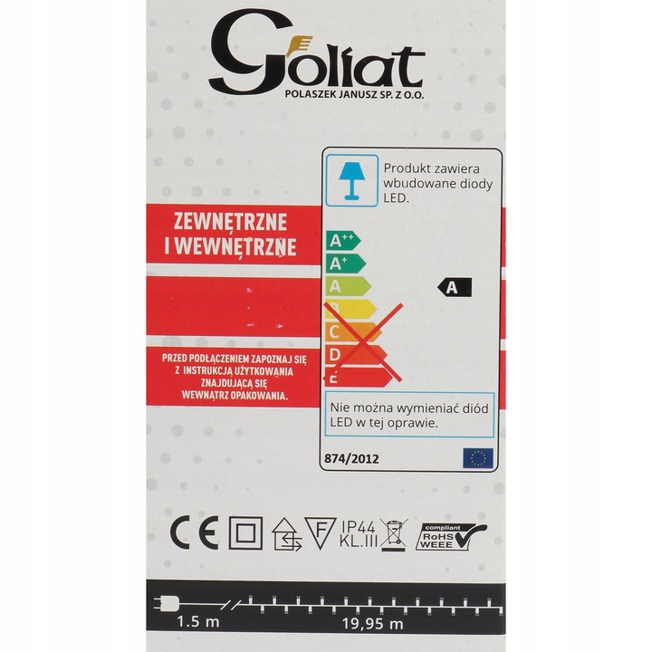 LAMPKI CHOINKOWE 400 LED ZEWNĘTRZNE MULTIKOLOR