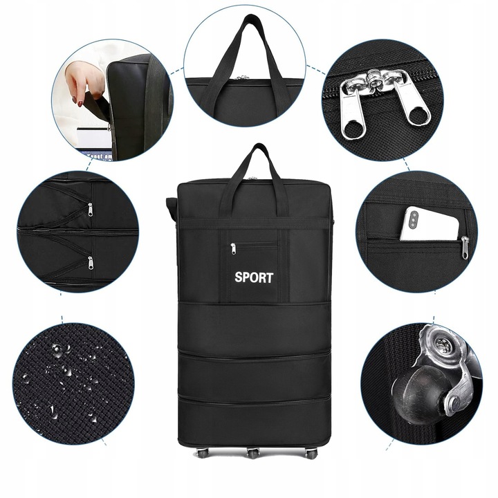 DUŻA WALIZKA 31 CALI ROZSZERŻALNA WODOODPORNA DUŻA POJEMNOŚĆ BAGAŻ