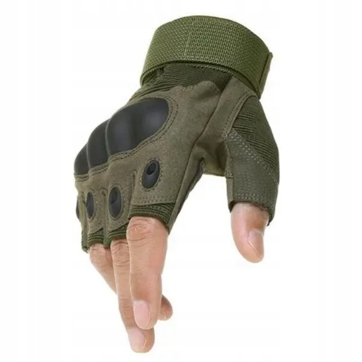 RĘKAWICE TAKTYCZNE BOJOWE rozm. XL SURVIVAL MILITARNE RĘKAWICZKI BEZ PALCÓW